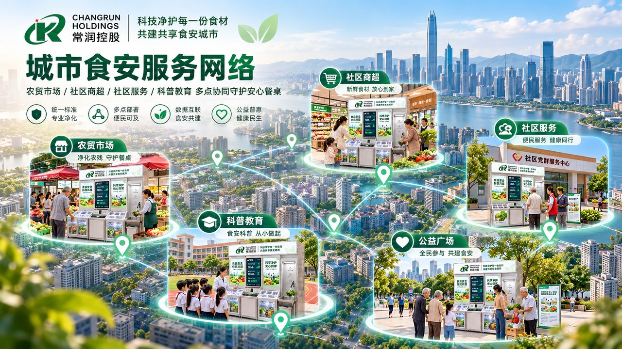 城市食安公益服务网络示意图
