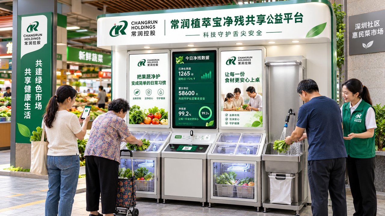 常润植萃宝净残共享公益平台应用场景效果示意图